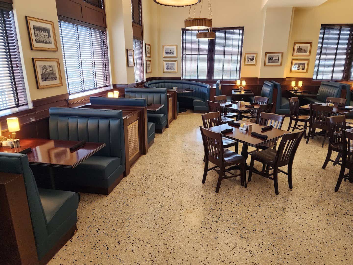 The historic dining room at Settles Grill inside Hotel Settles in Big Spring, Texas