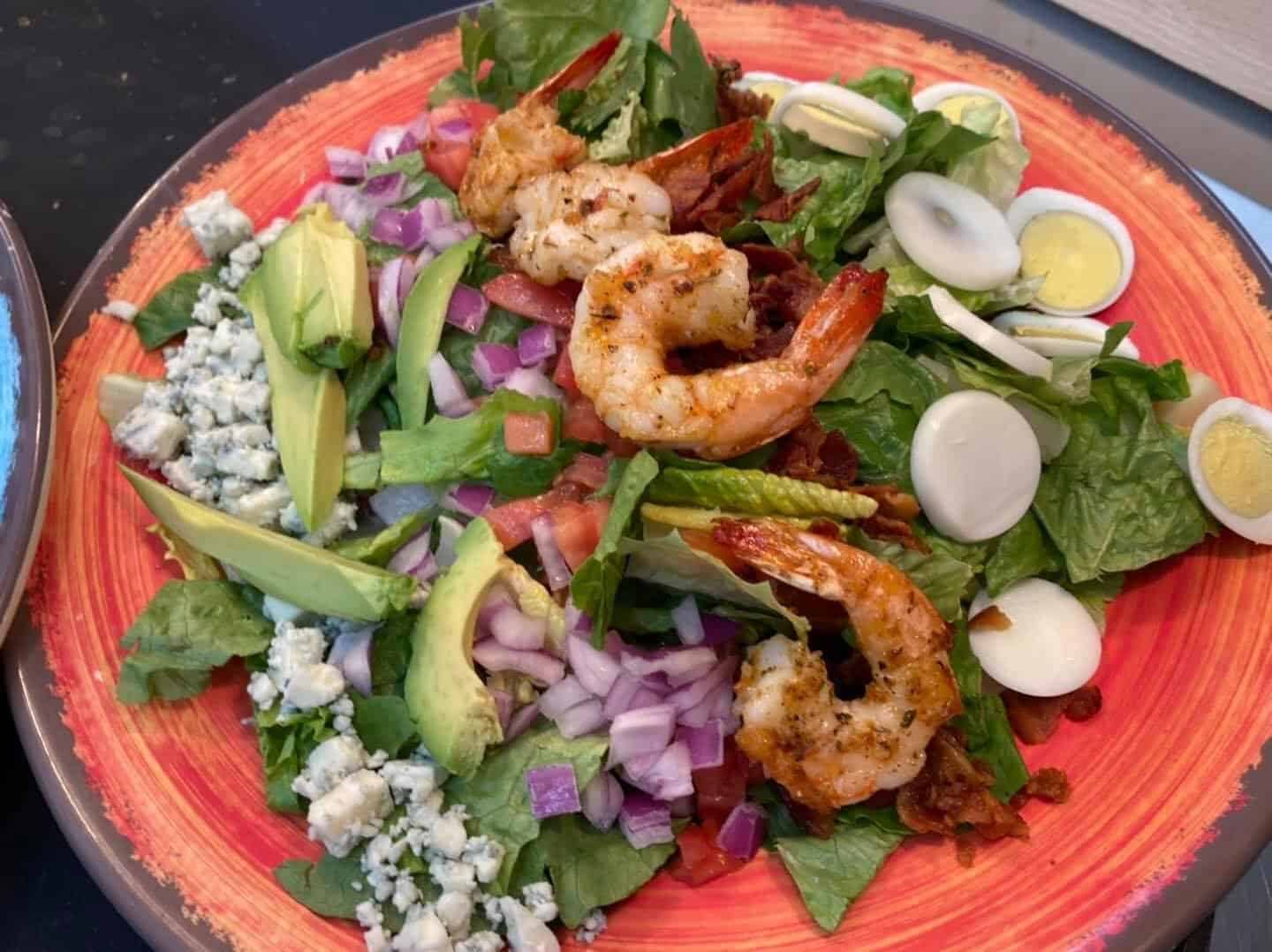 Shrimp and avocado salad at Seahorse Bar and Grill in Surfside Beach, Texas