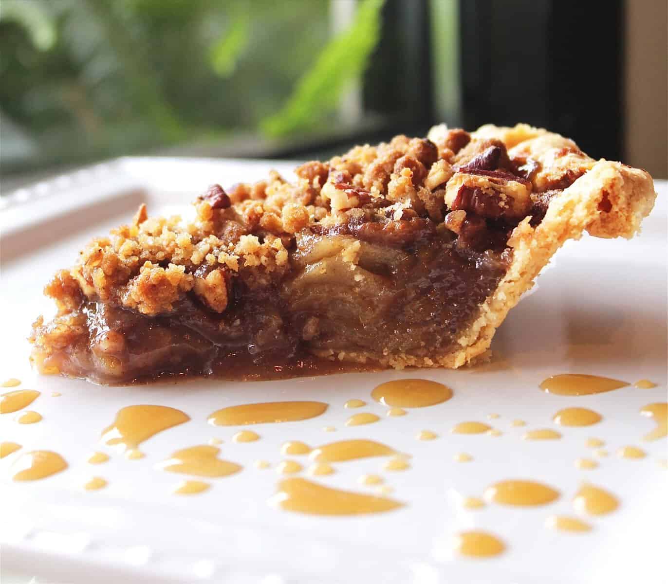 Caramel pecan pie slice at Southern Baked Pie Company in Gainesville, Georgia