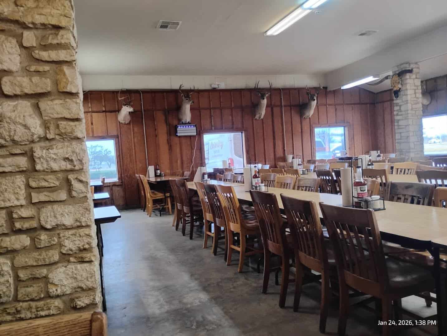 Dining room at Southside Market and Barbeque in Elgin, Texas