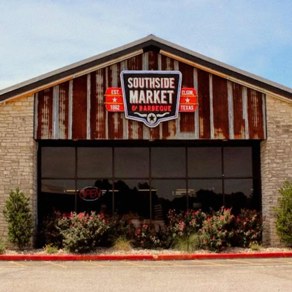 Southside Market and Barbeque storefront in Elgin, Texas