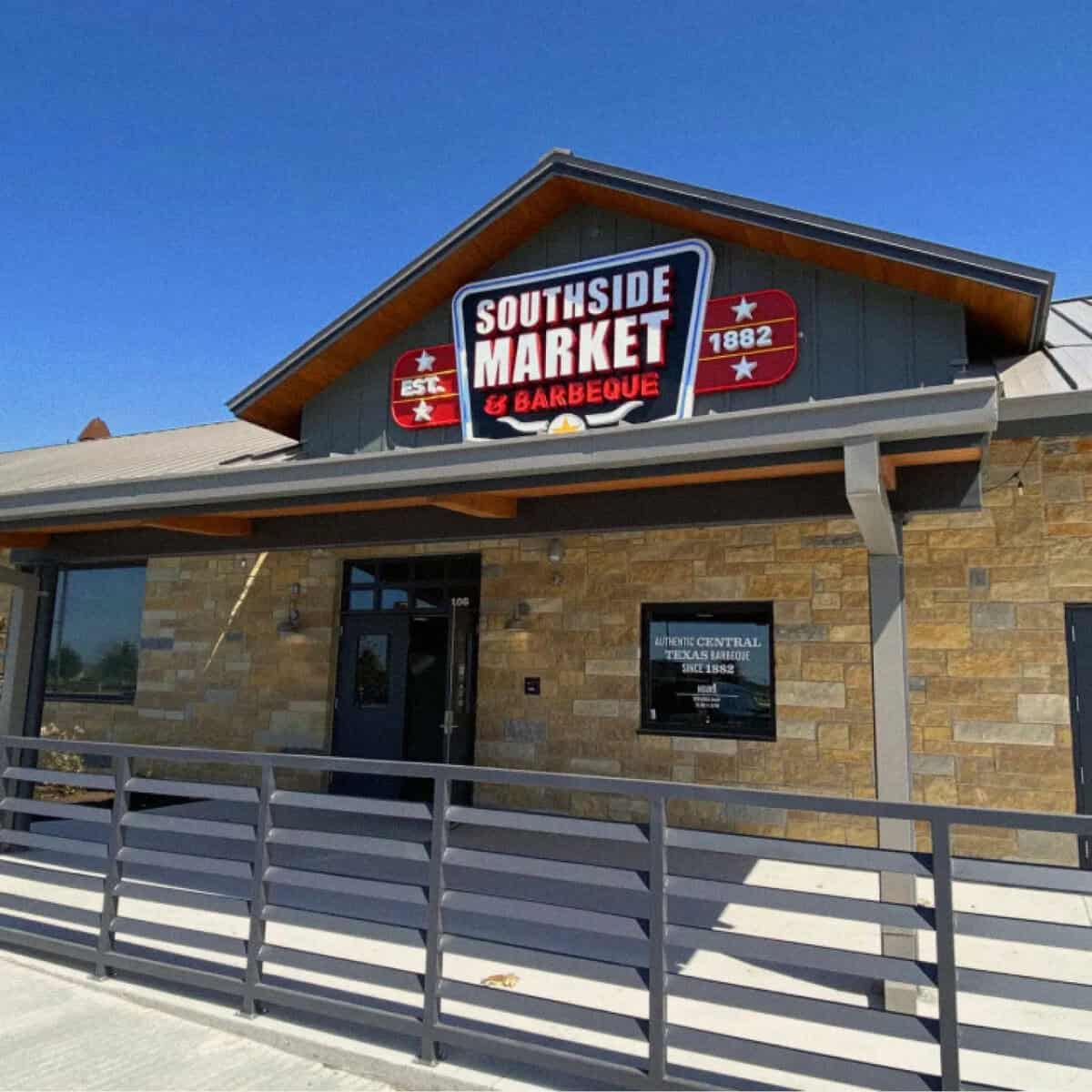 Exterior of Southside Market and Barbeque in Central Texas