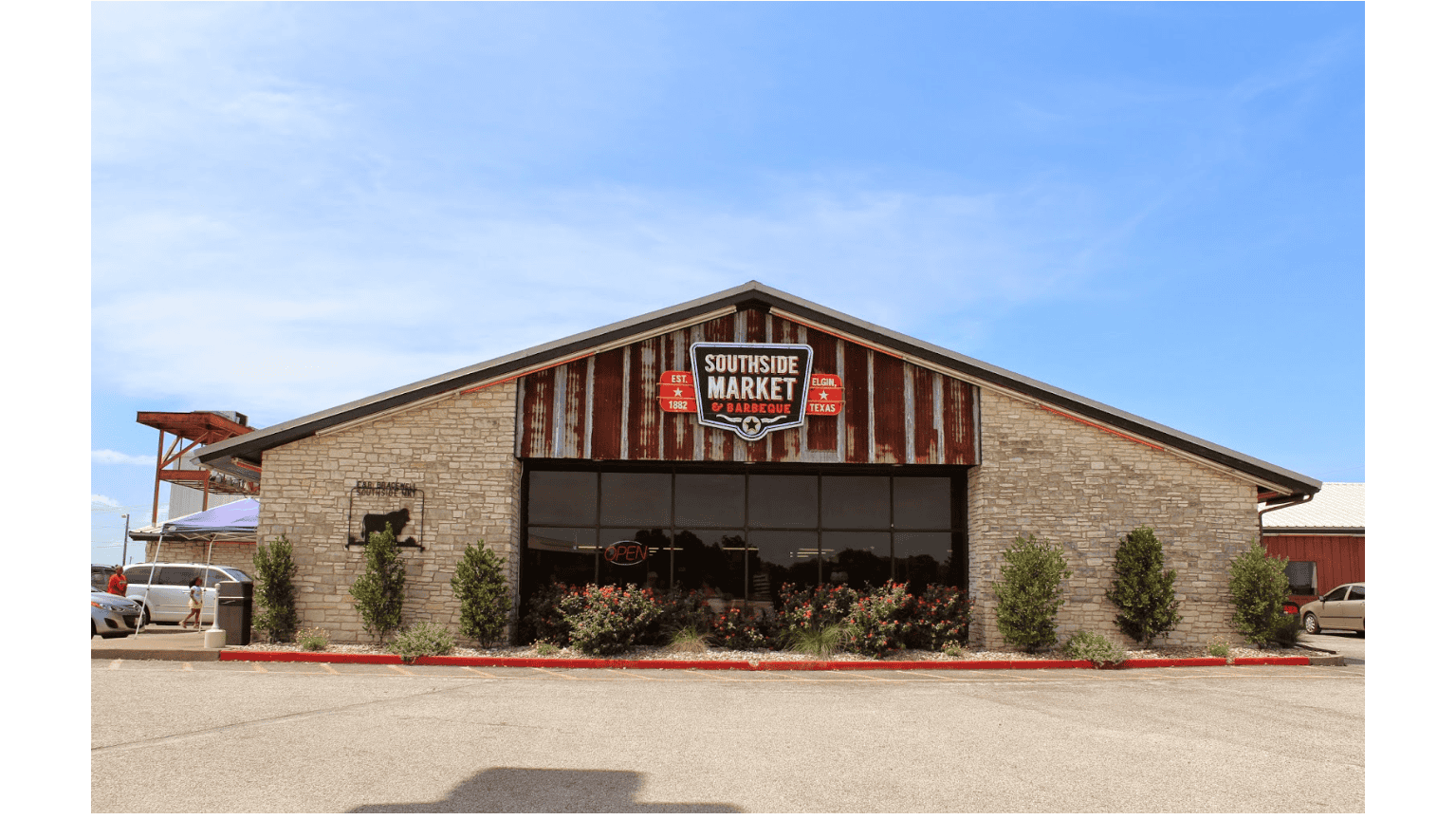 Southside Market and Barbeque building on Highway 290 in Elgin, Texas