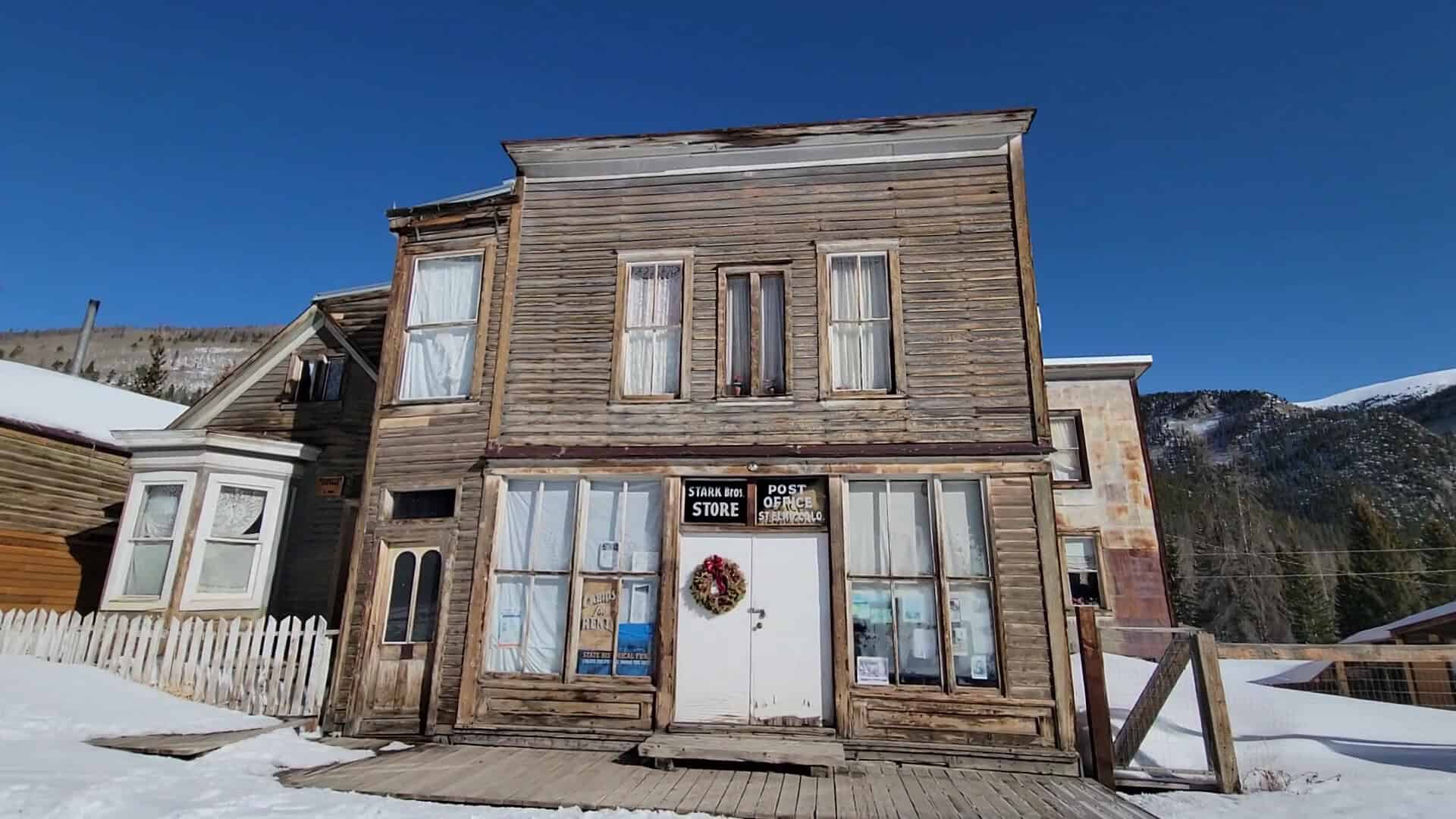 Abandoned false-front general store at the St. Elmo ghost town in Colorado