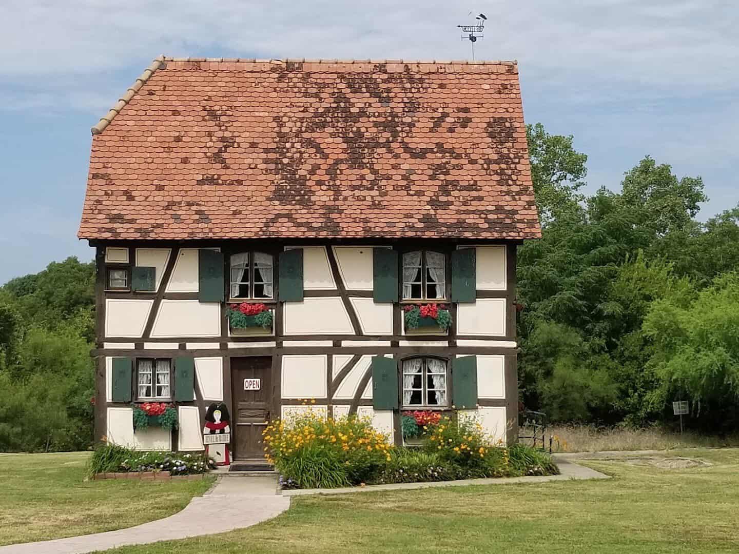 The 400-year-old half-timbered Steinbach Haus in Castroville, Texas