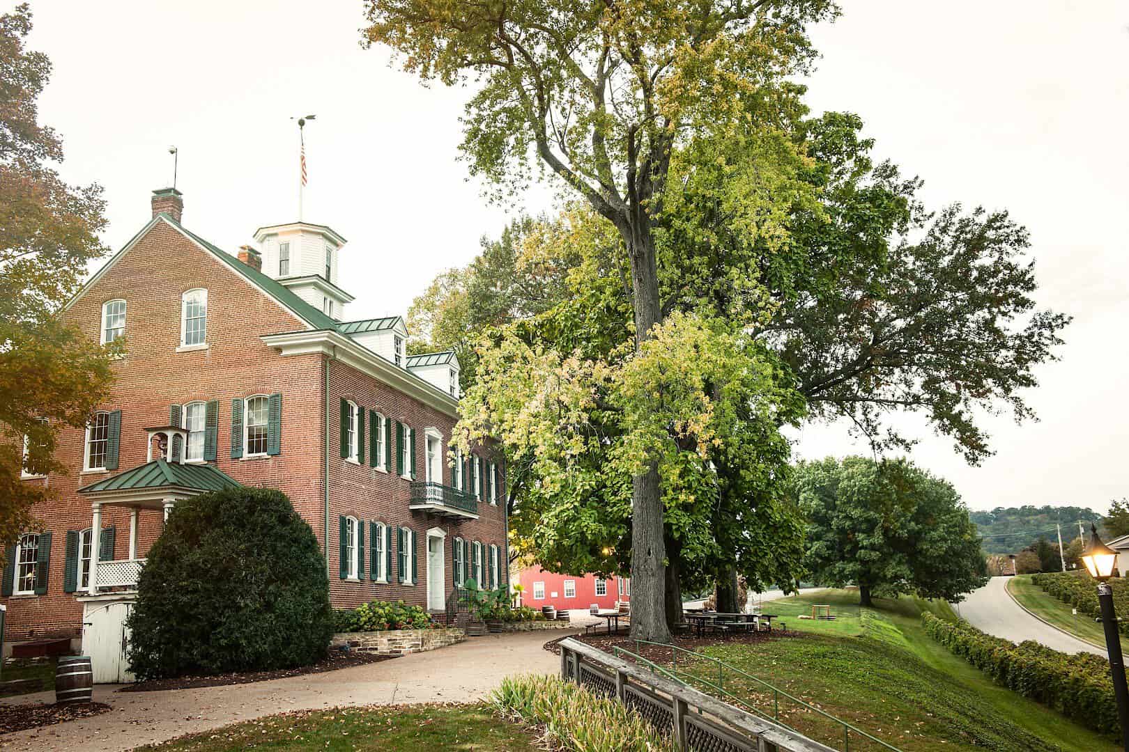 The historic Stone Hill Winery building in Hermann, Missouri