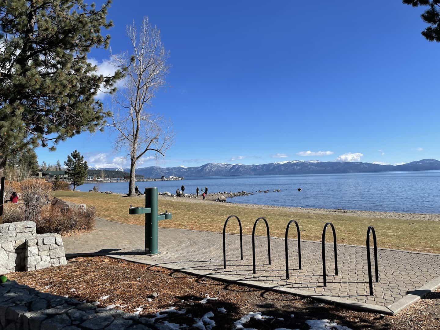 Commons Beach on Lake Tahoe in Tahoe City, California
