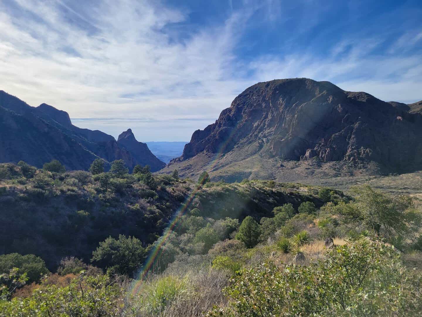 The V-shaped notch of the Window in the western rim of the Chisos Basin
