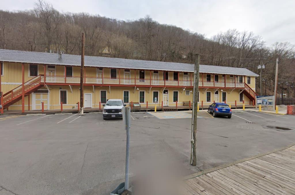 Old building in the near-empty railroad town of Thurmond, West Virginia