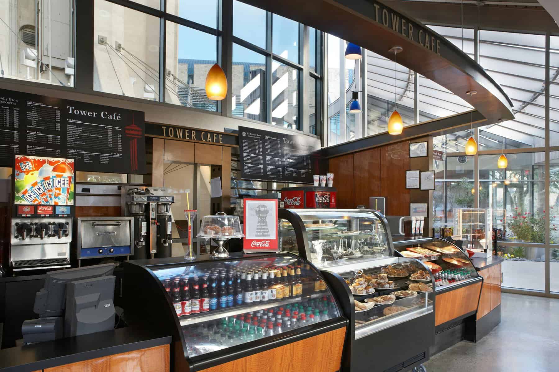 The Tower Cafe counter on the ground level of the Tower of the Americas in San Antonio