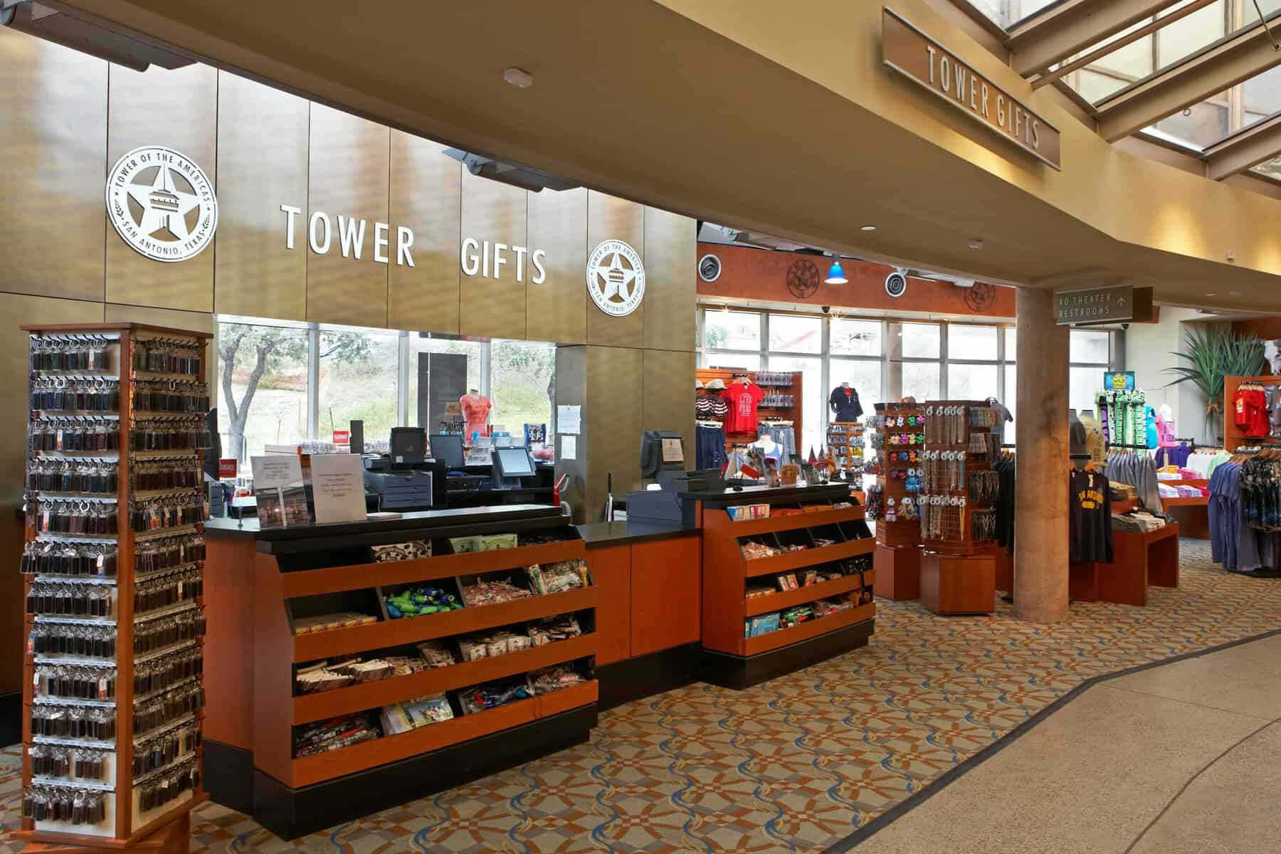 The Tower Gifts shop at the base of the Tower of the Americas in San Antonio