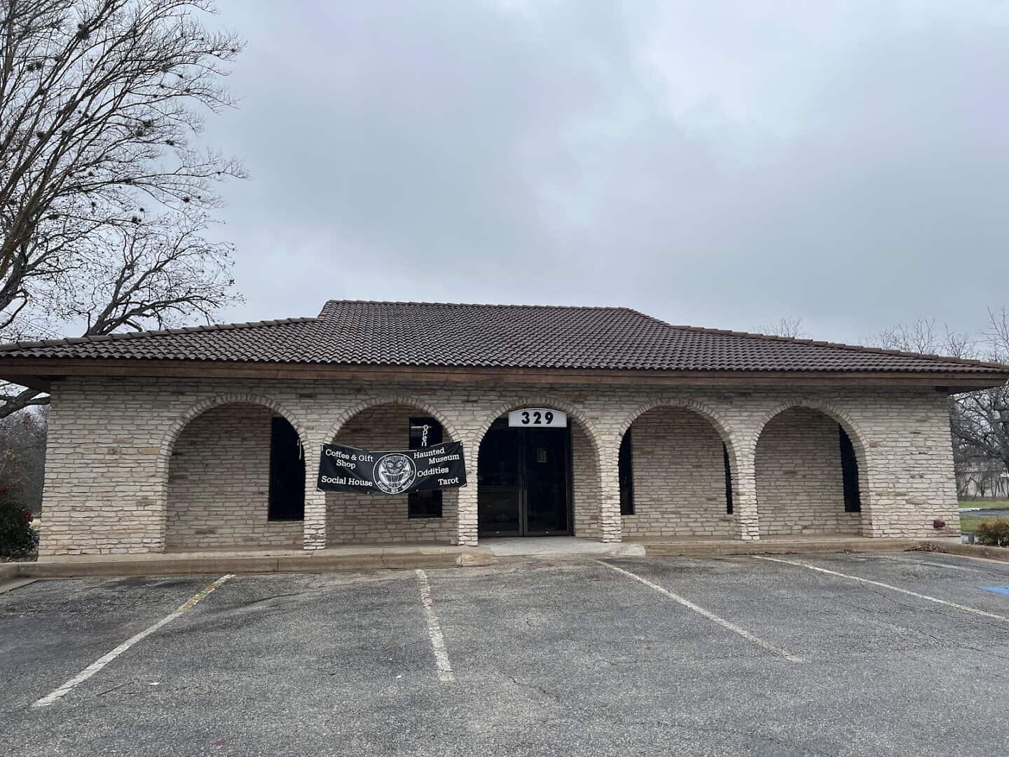 Stone building that houses Triple Six Social in San Marcos