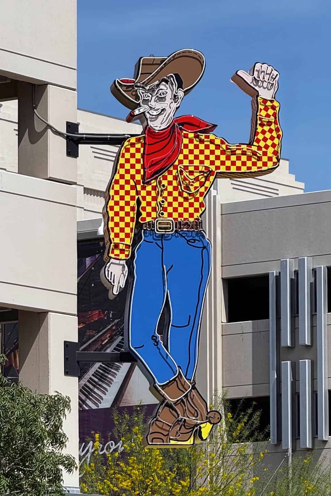Vegas Vic neon cowboy sign in Las Vegas, Nevada
