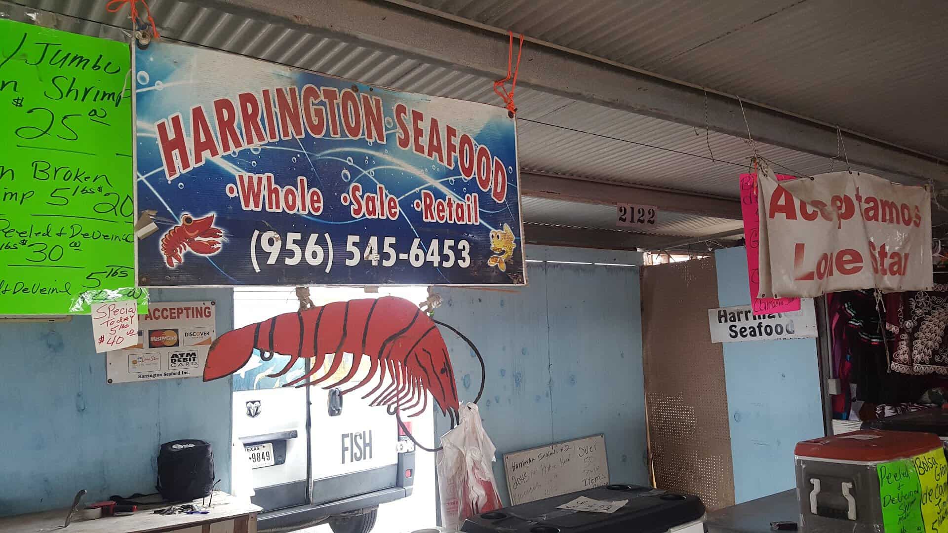 A vendor stall sign at 77 Flea Market in Brownsville, Texas