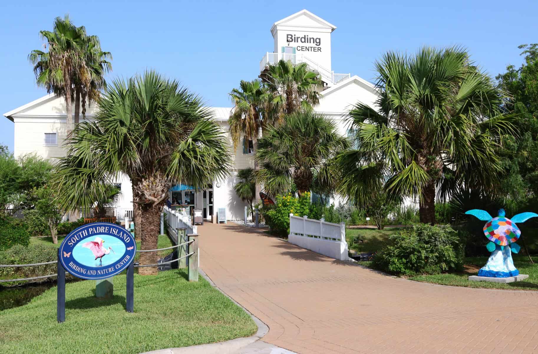 Visitor center and five-story observation tower at South Padre Island Birding and Nature Center