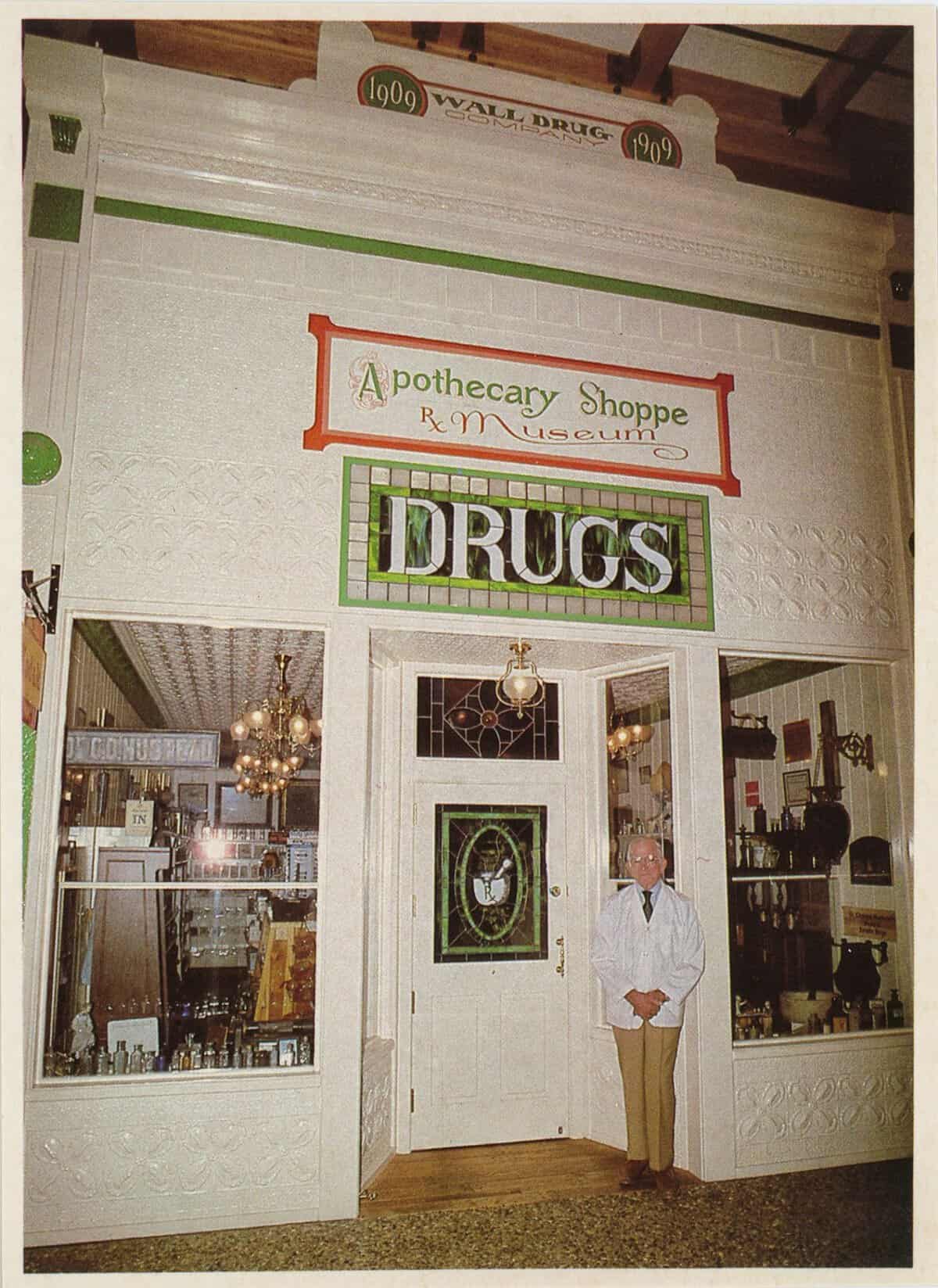 Old-fashioned apothecary interior at Wall Drug in Wall, South Dakota