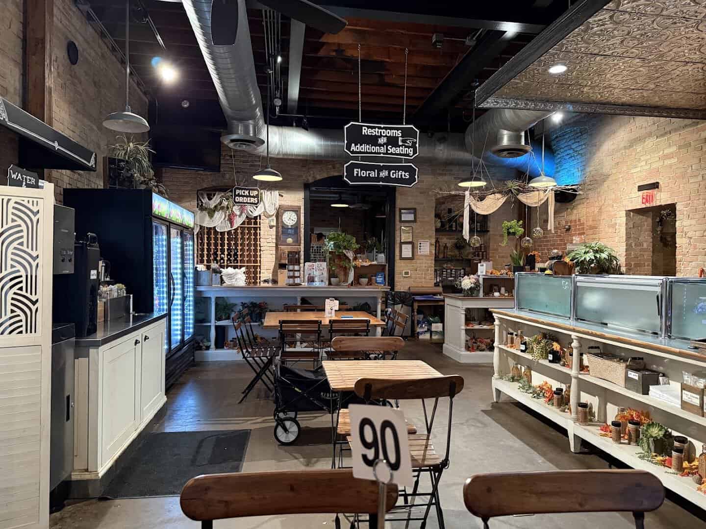 General store interior with shelves and goods at Walton's Fancy and Staple in Austin