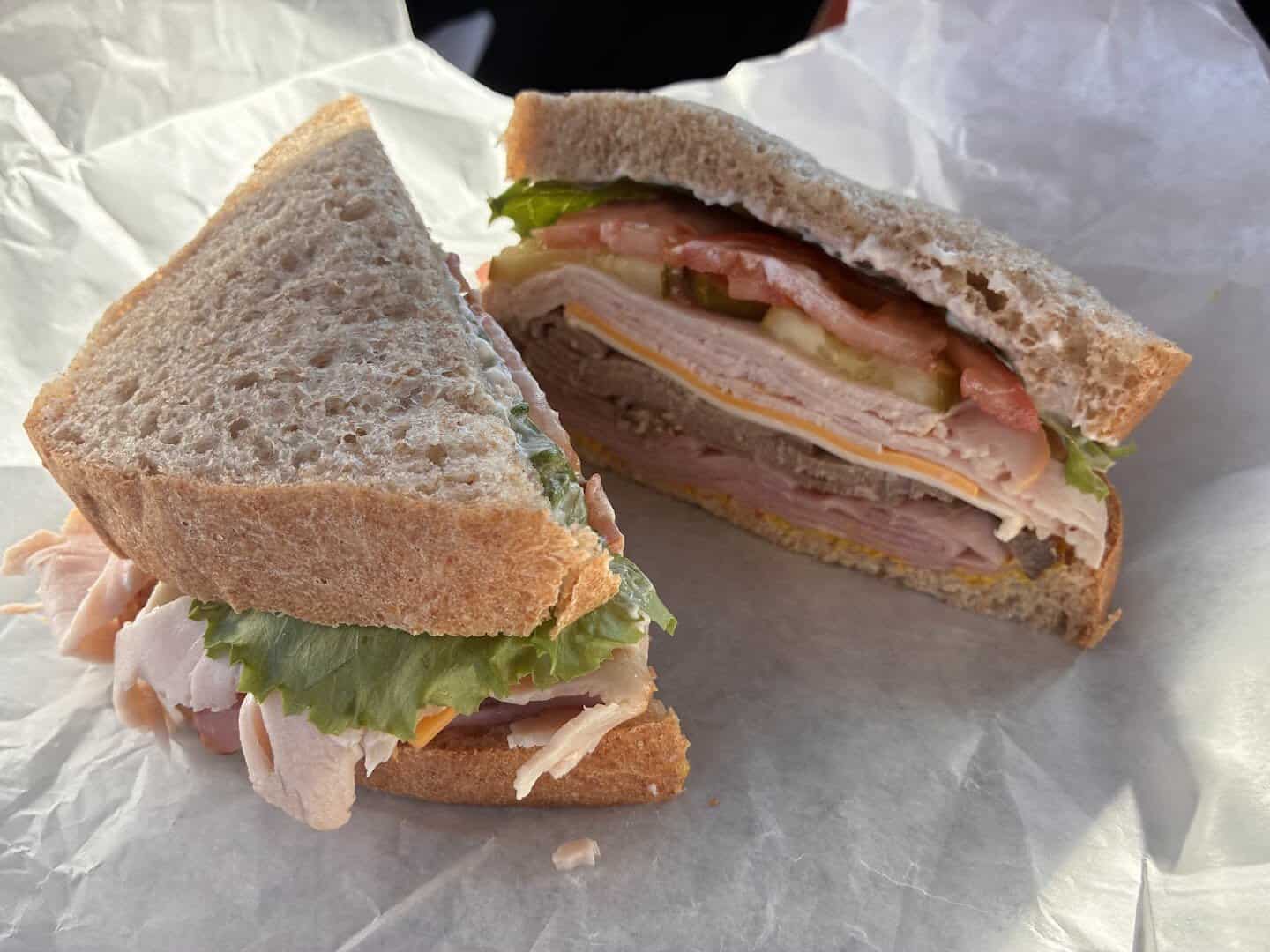 Club sandwich from the deli at Weikel's Bakery in La Grange, Texas