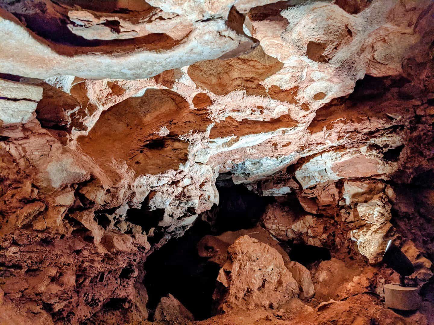 Honeycomb boxwork calcite formations in Wind Cave, South Dakota
