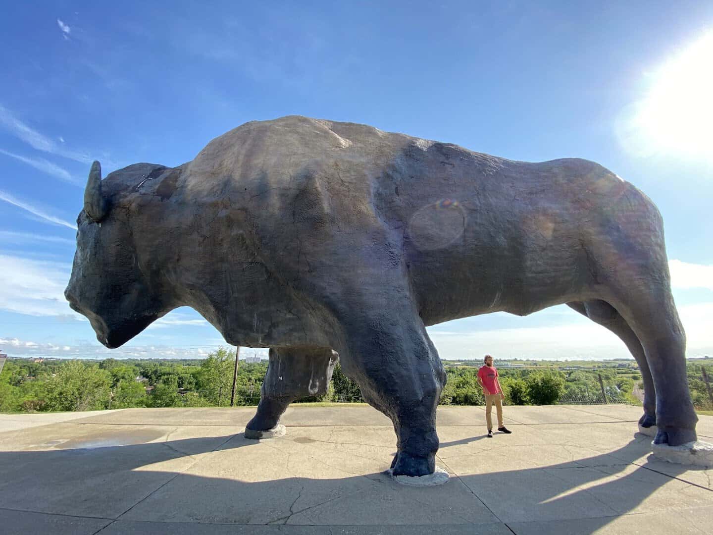 Dakota Thunder, the World's Largest Buffalo, in Jamestown, North Dakota