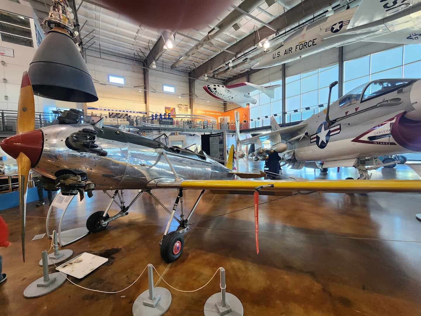 World War II fighter plane on display at the Frontiers of Flight Museum in Dallas