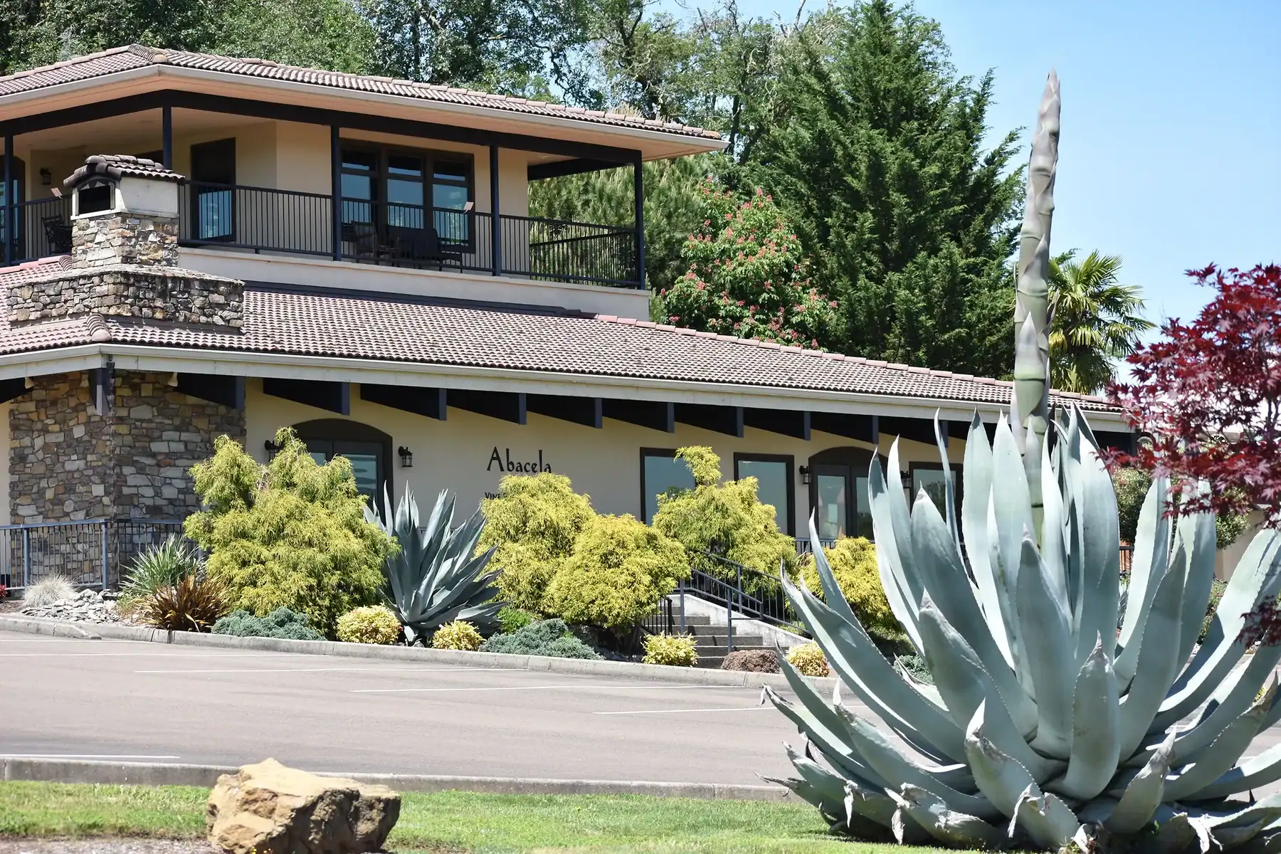 Abacela's hilltop tasting center in the Umpqua Valley near Roseburg, Oregon