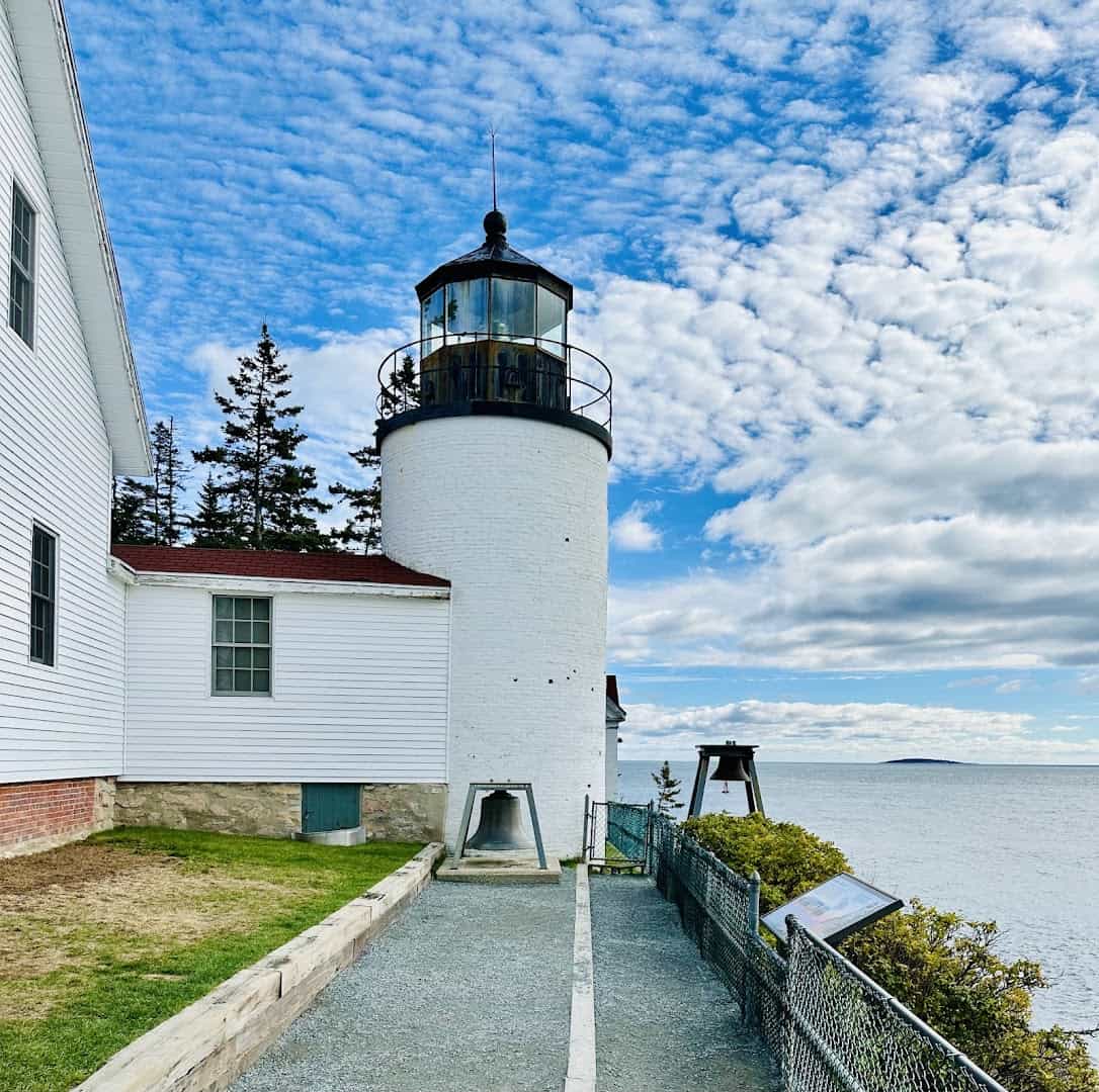 Bass Harbor Head Lighthouse on the coast of Acadia National Park, Maine
