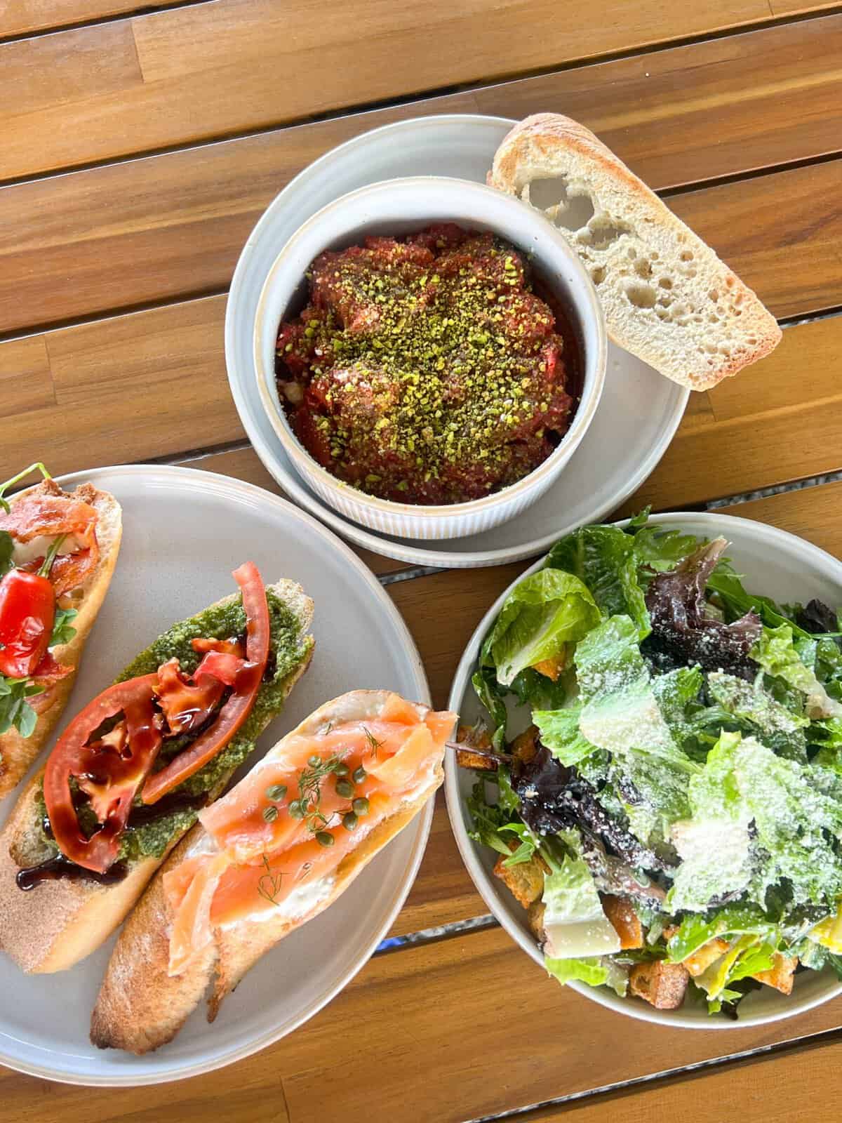 Bruschetta salad and small plates at Aperitivo Cafe and Gelato in downtown Nacogdoches