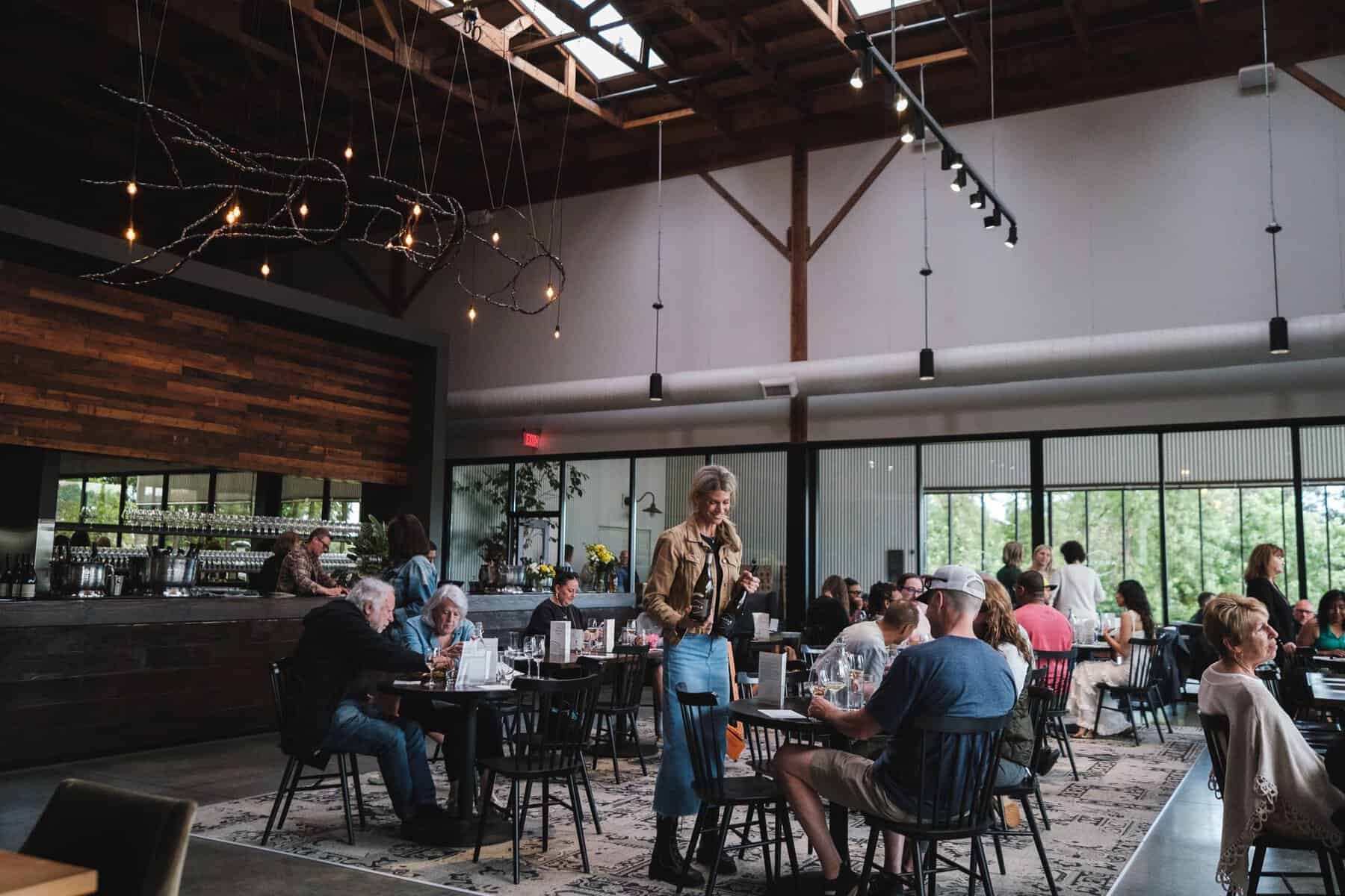 Inside the Argyle Winery Tasting House in Dundee, Oregon