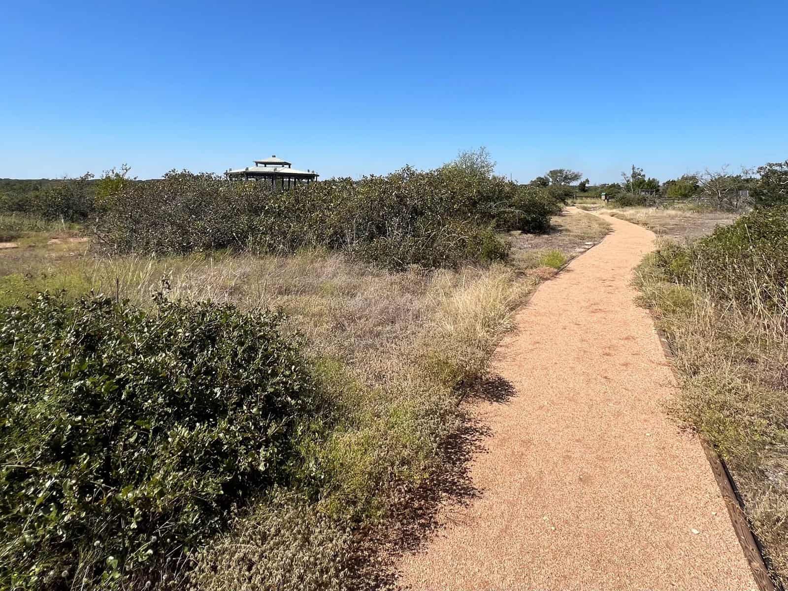 Wide trail through Hill Country scrub at Balcones Canyonlands National Wildlife Refuge