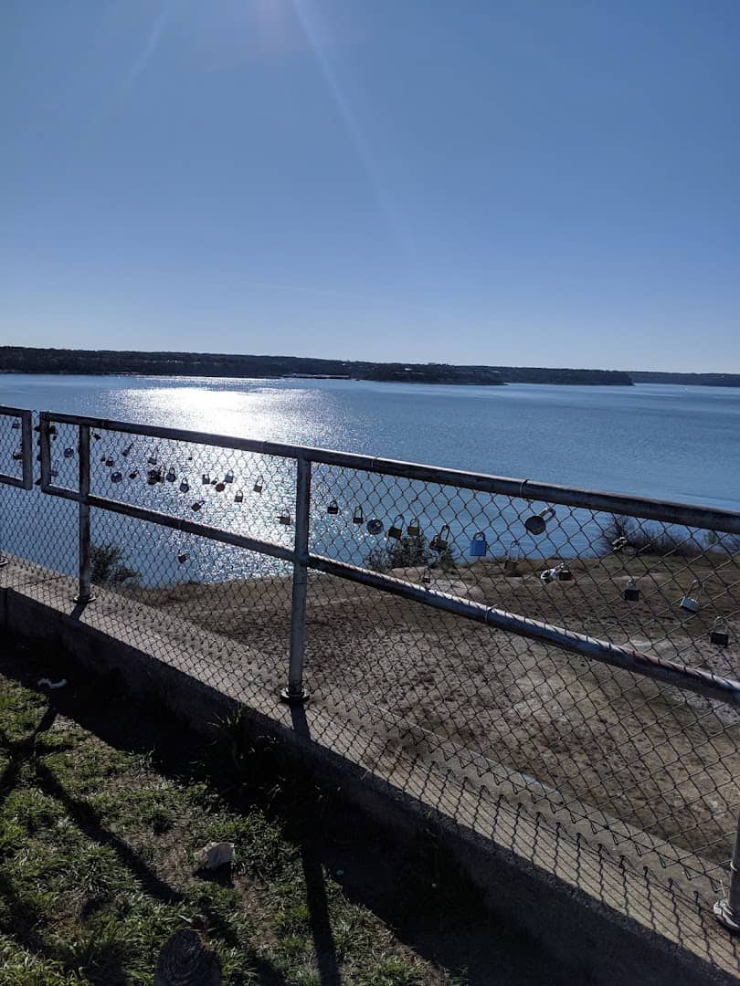 Fishing pier over the water at Belton Lake