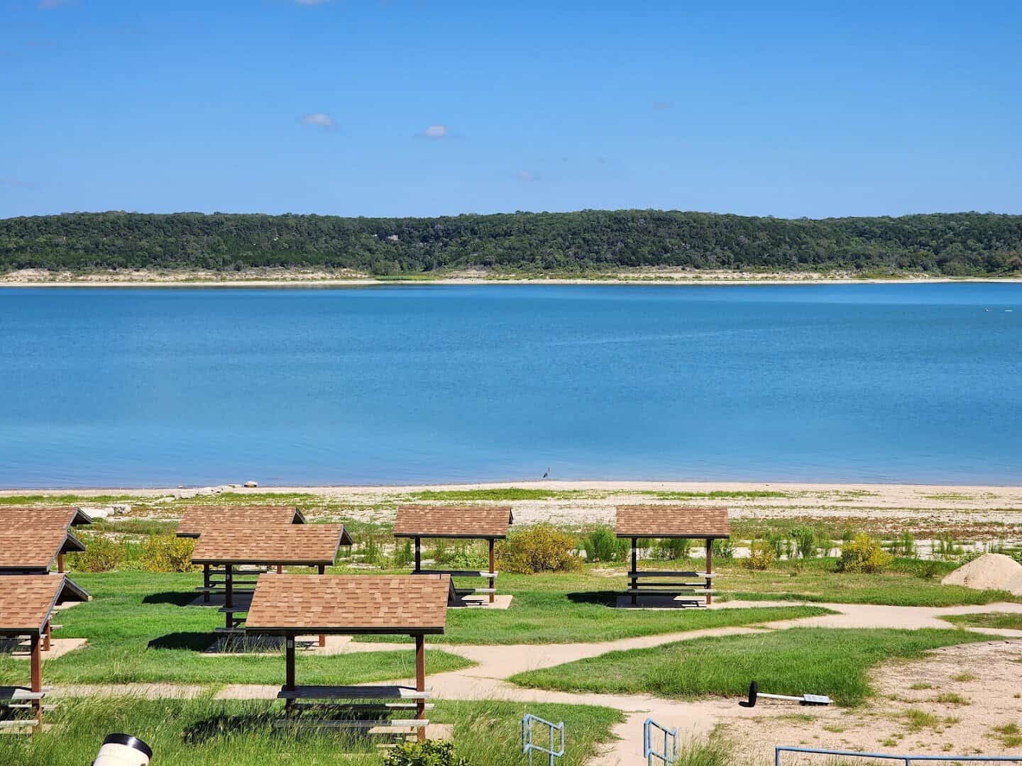 Belton Lake seen from a lakeside park