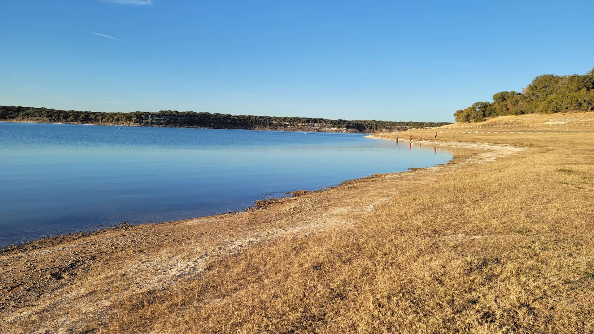 Broad shoreline and open water of Belton Lake