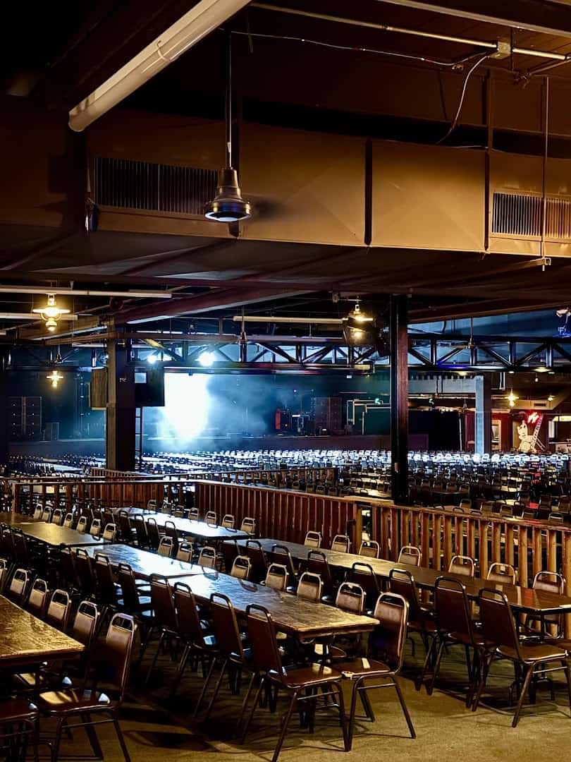 The vast showroom and stage where country legends perform at Billy Bob's Texas in Fort Worth