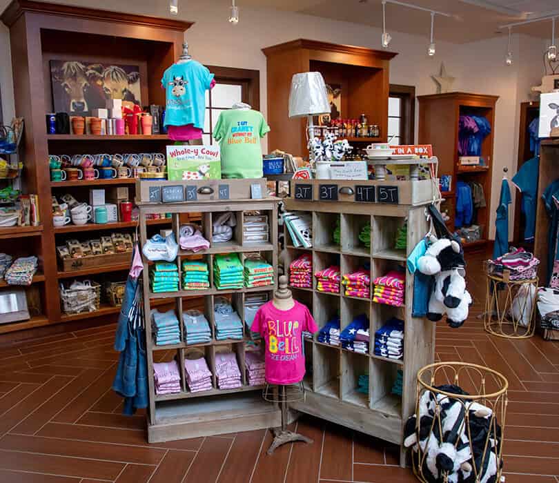 The Country Store gift shop at Blue Bell Creameries in Brenham, Texas