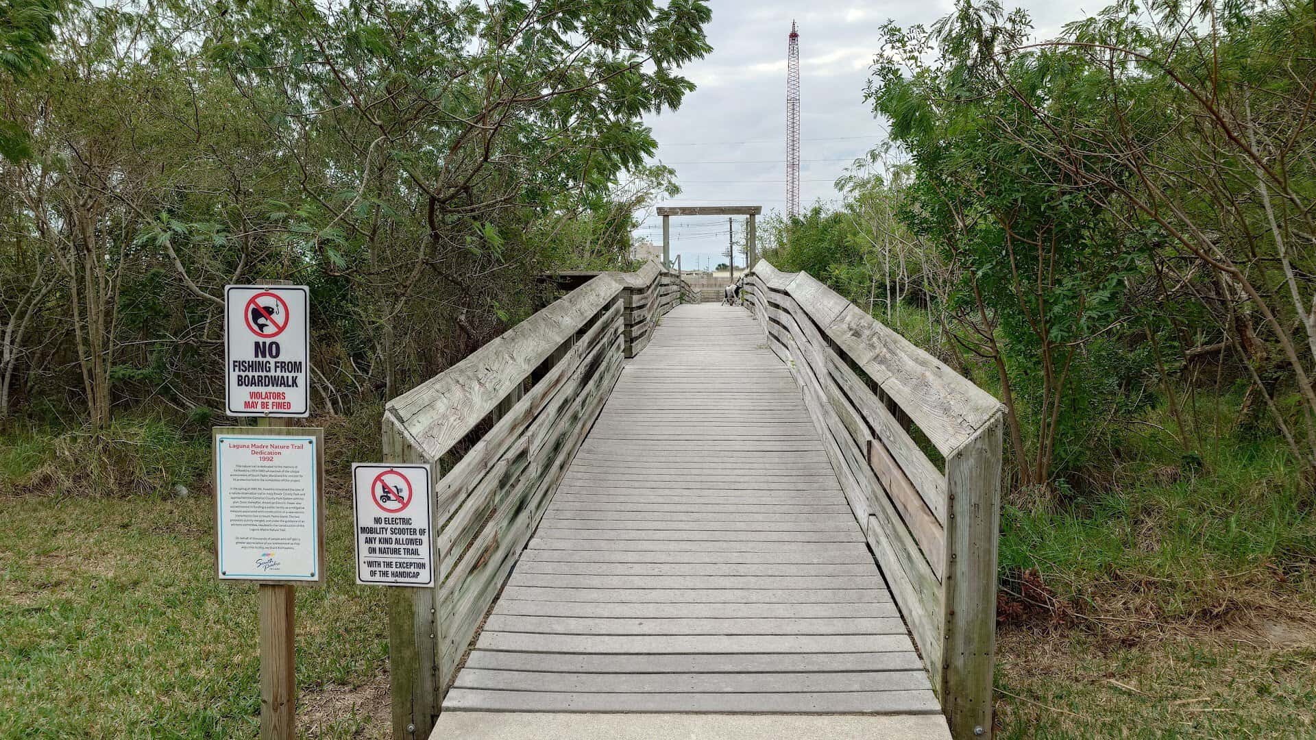Entrance to the Laguna Madre Nature Trail boardwalk on South Padre Island