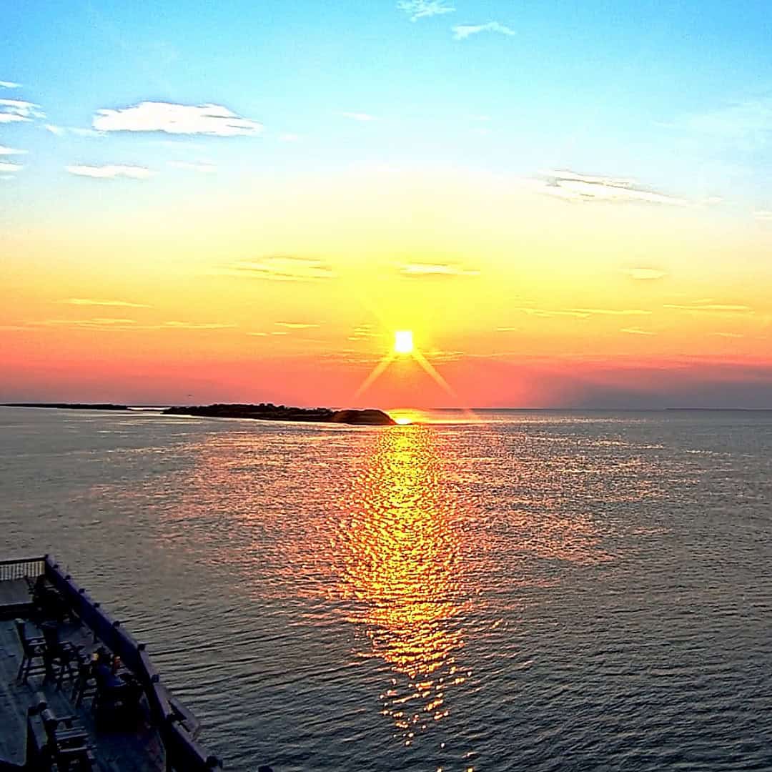 Sunset over Galveston Bay from the Bolivar Peninsula