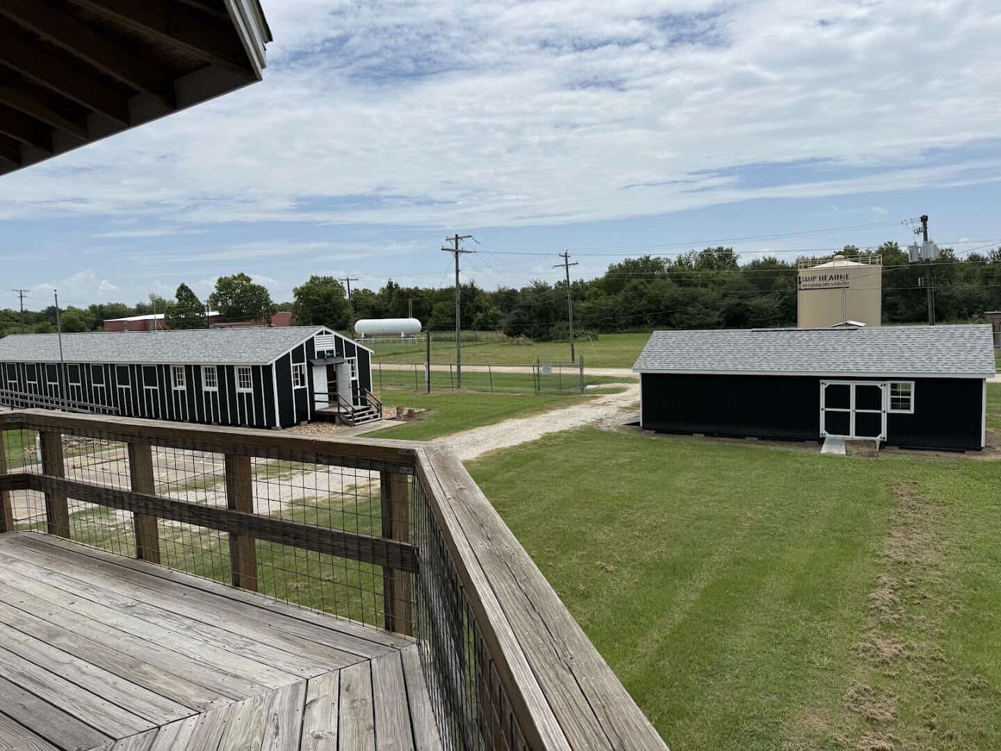 Replica barracks and grounds at Camp Hearne WWII Historic Site in Hearne, Texas