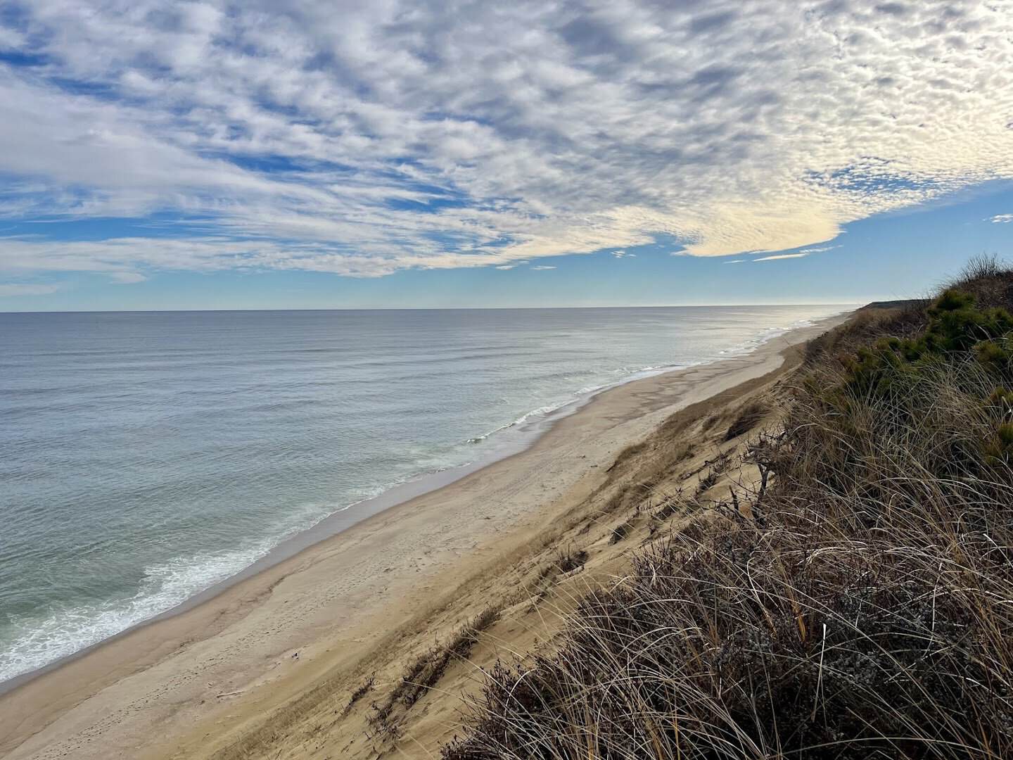 Dune cliff above the Atlantic shore at Cape Cod National Seashore, Massachusetts