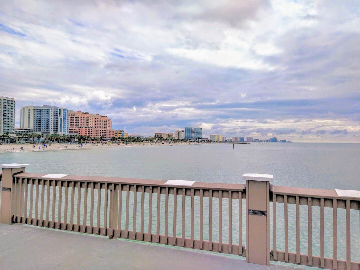 White-sand beach and waterfront skyline at Clearwater Beach, Florida