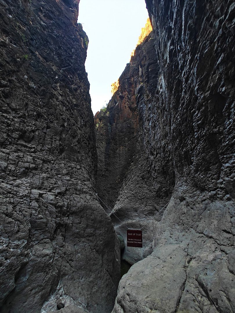 Narrow turn-around at the end of Closed Canyon Trail, Big Bend Ranch State Park, Texas