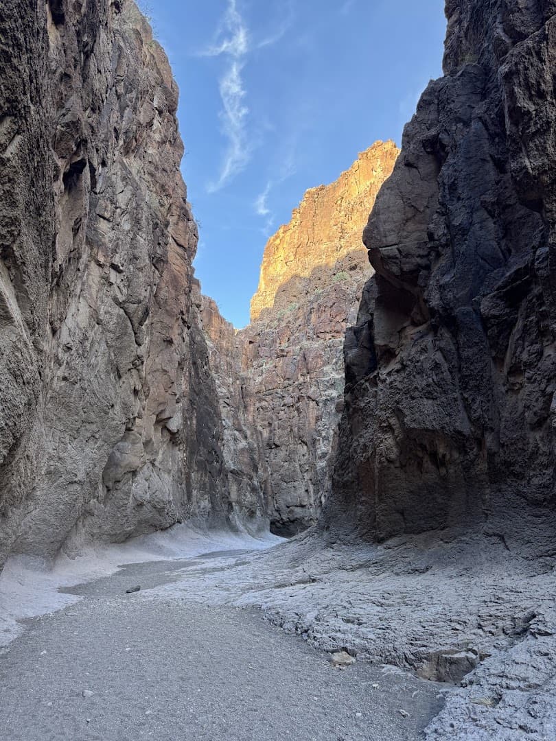 Morning light on the back wall of Closed Canyon slot canyon, Big Bend Ranch State Park, Texas