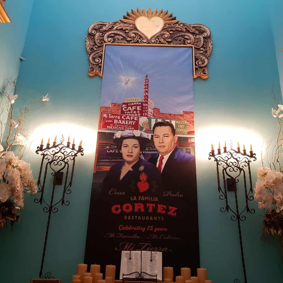Altar honoring founders Pedro and Cruz Cortez at Mi Familia at the Rim in San Antonio