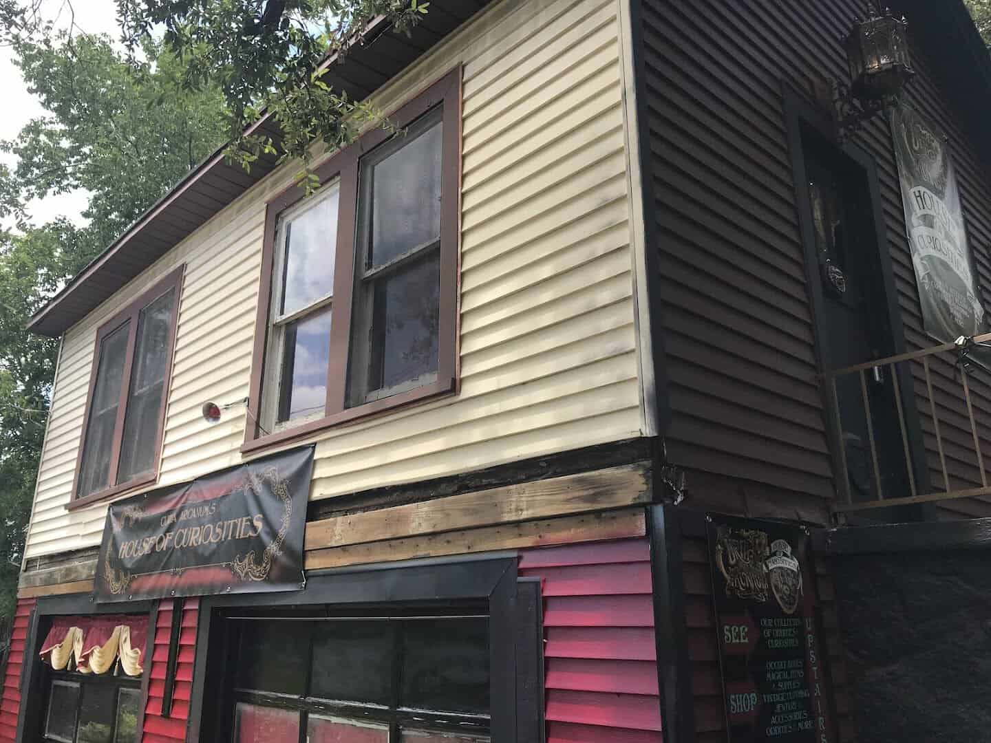 Storefront of Curia Arcanum's House of Curiosities on South Congress in Austin, Texas