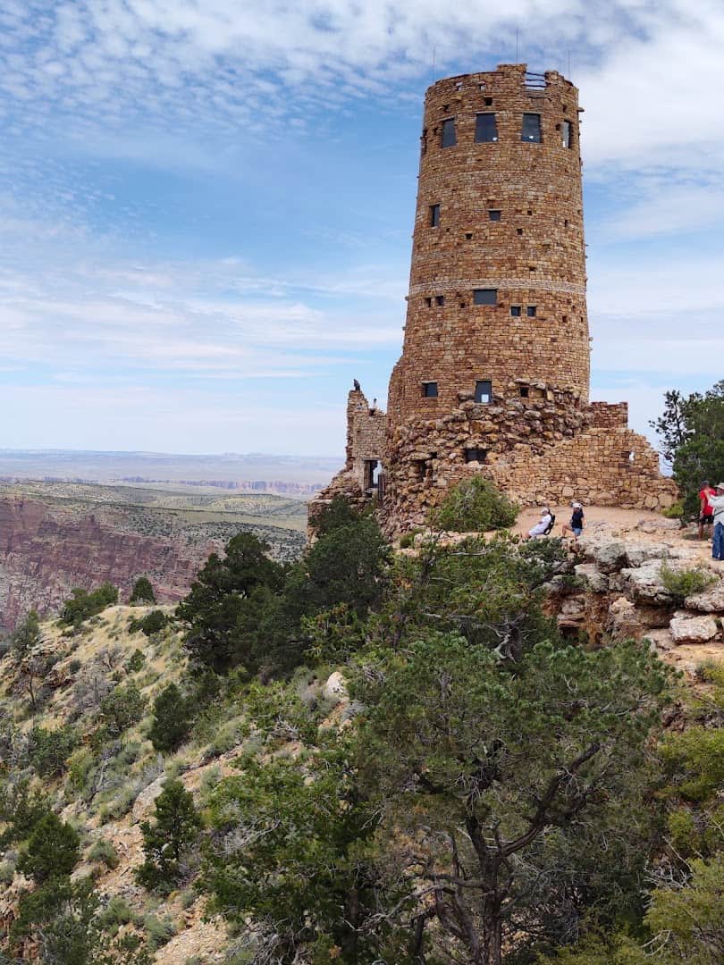 Desert View Watchtower stone tower on the Grand Canyon South Rim, Arizona
