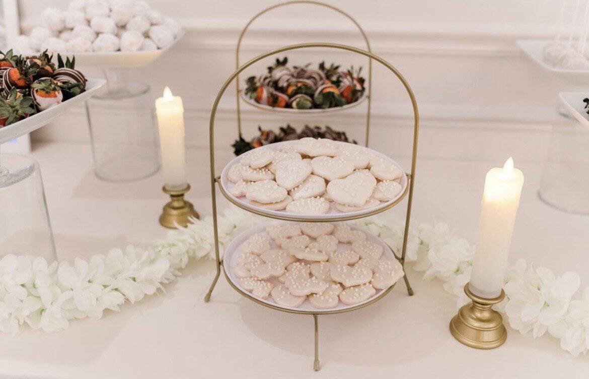 Dessert table of gluten-free treats at Sweet Gilly's in Frisco