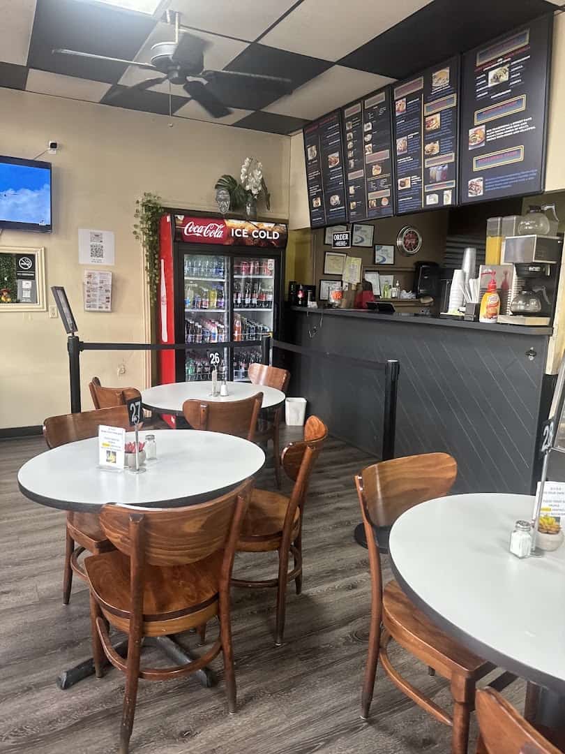 Order counter and menu boards at El Flamboyan in Wylie, Texas
