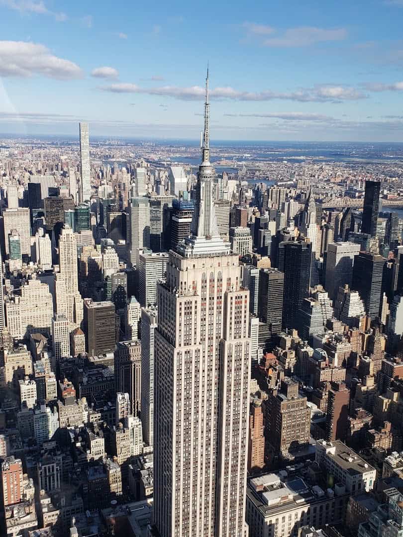 The Empire State Building rising above the Manhattan skyline, New York City