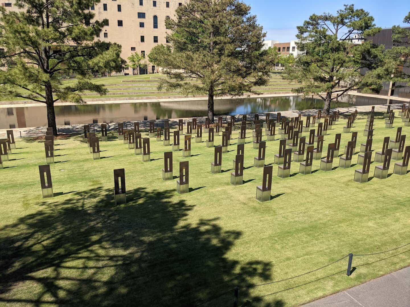 Field of Empty Chairs at the Oklahoma City National Memorial