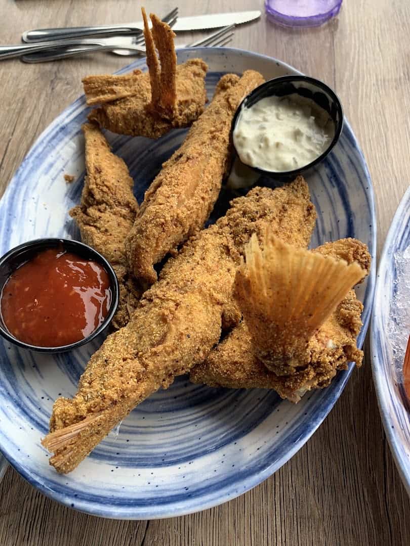 Fried snapper throats, known as snapper wings, at Katie's Seafood House in Galveston